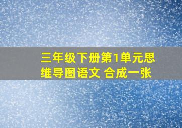 三年级下册第1单元思维导图语文 合成一张